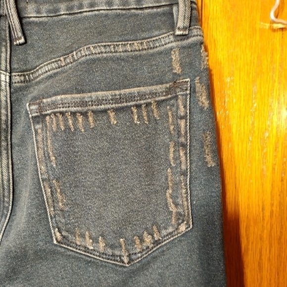 Good American Women’s Dark Wash Good Curve Raw Hem Jeans Size 6/28 - Picture 7 of 9